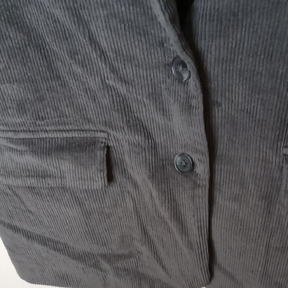 Treasure & Bond Women's Size Medium Charcoal Corduroy Blazer. Academia, Office - Picture 4 of 9